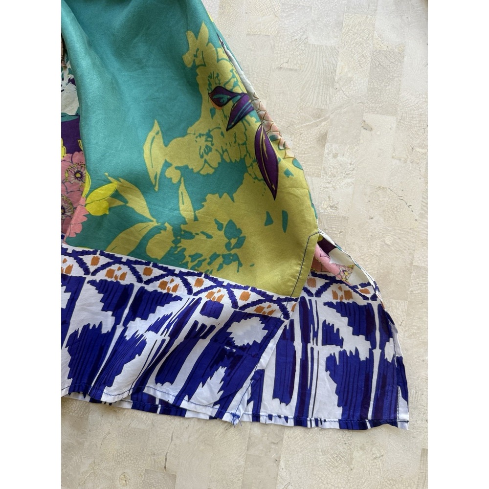 CAbi Poetry Tunic Top Women Small Silk‎ Floral Asian Relaxed Artsy Boho Kimono - Picture 7 of 10